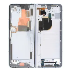 Samsung Galaxy Z Fold 5 5G Innendisplay komplett + Rahmen demontiert - Eisblau