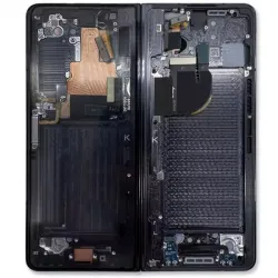 Samsung Galaxy Z Fold 5 5G Innendisplay komplett + Rahmen demontiert - Phantom Black