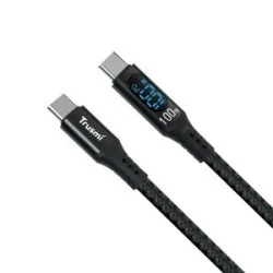 Trusmi 100W USB-C To USB-C Digital Fast Charging Brided Cable 1M