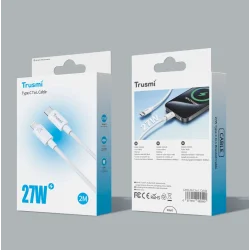 Trusmi 3A USB-A To USB-C Silicone Charging Cable - Black Trusmi 3A USB-A To USB-C Silicone Charging Cable - Black