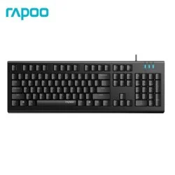 Rapoo NK1800 Wired USB Keyboard, Spill-Resistant, Full-Size, Durable Keys, Plug & Play