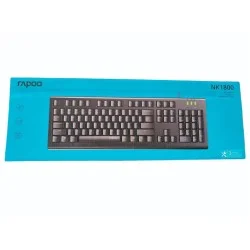 Rapoo NK1800 Wired USB Keyboard, Spill-Resistant, Full-Size, Durable Keys, Plug & Play