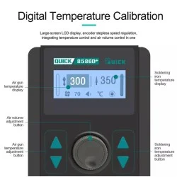 QUICK 8586D+ 2 in 1 Hot Air Gun Lead-free Soldering Station QUICK 8586D+ 2 in 1 Hot Air Gun Lead-free Soldering Station