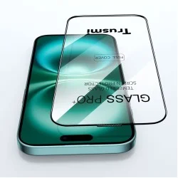 Trusmi 3D Transparency Anti-Finger Tempered Glass For iPhone 16 Pro/ 17