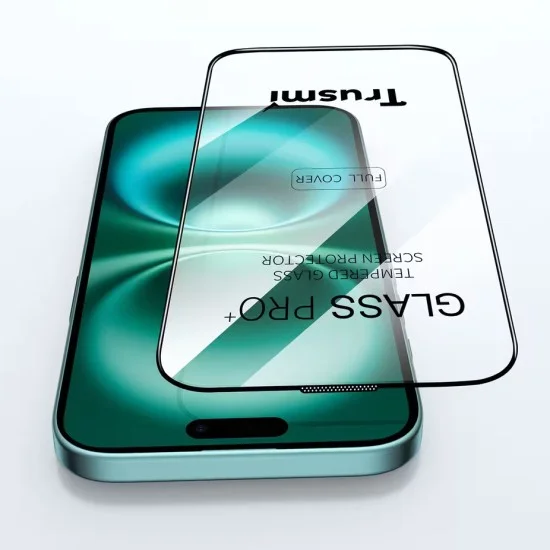 Trusmi 3D Transparency Anti-Finger Tempered Glass For iPhone 16 Pro/ 17