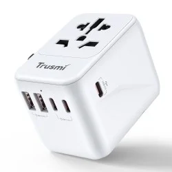 Trusmi 35W 3x USB-C 2x USB-A Travel Adapter Charger- White
