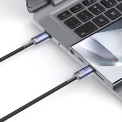 Trusmi 60W USB-C TO USB-C TPU Braided Cable 1M- Black 