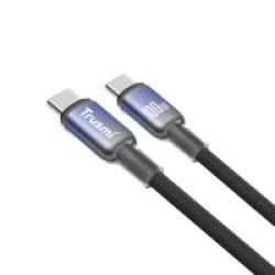 Trusmi 100W USB-C To USB-C TPU Braided Cable Black 1M