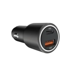 Trusmi Dual Port  Mental Fast Car 66W Charger Gray